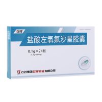 ,盐酸左氧氟沙星胶囊,0.1g*24粒,本品适用于敏感细菌引起的轻重感染